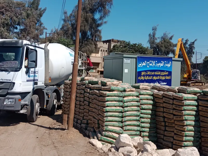 موقع المشروع التابع للهيئة القومية للإنتاج الحربي لصالح وزارة الموارد المائية والري